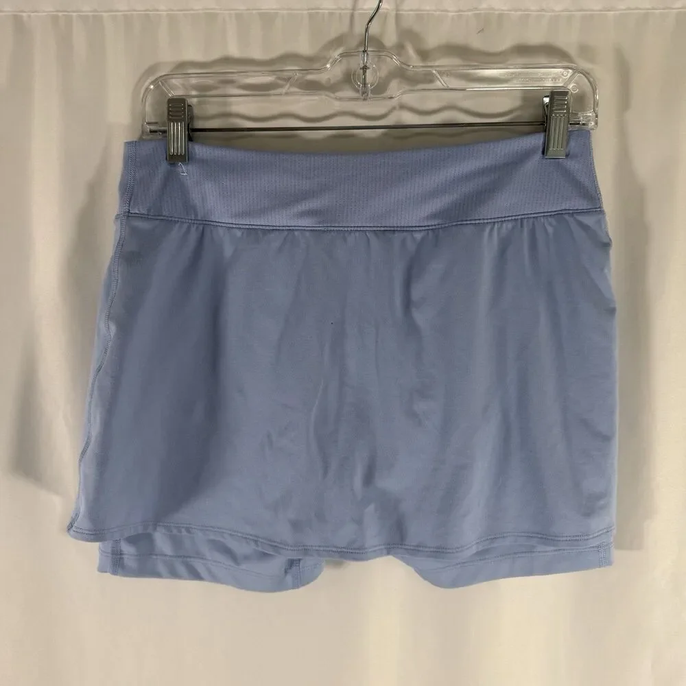Nike Skort Skirt Women's Medium Blue Pull On Lined Tennis Golf Slim Fit Dri Fit